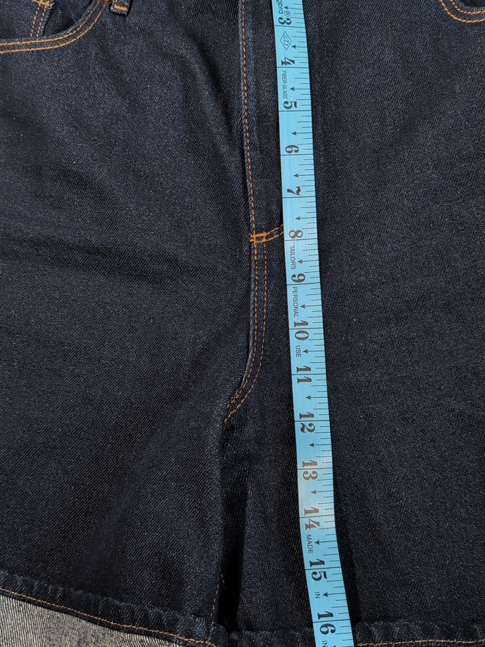 Loft Dark Wash Denim Jeans Shorts The Cuff Shorts Size 12/31 - Picture 5 of 9